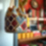 Stylish macrame bag design showcasing intricate patterns