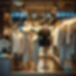 The timeless elegance of designer garments displayed in a boutique setting