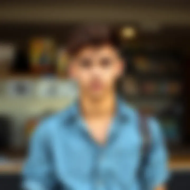 Casual outfit featuring a blue denim shirt and jeans