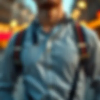 Trendy Shirt and Suspenders Combination Smart and trendy ensemble with a shirt and suspenders