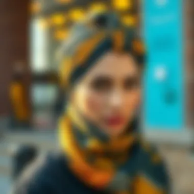 Contemporary Takes on the Turkish Turban A Turkish turban styled in a modern fashion setting, showcasing versatility