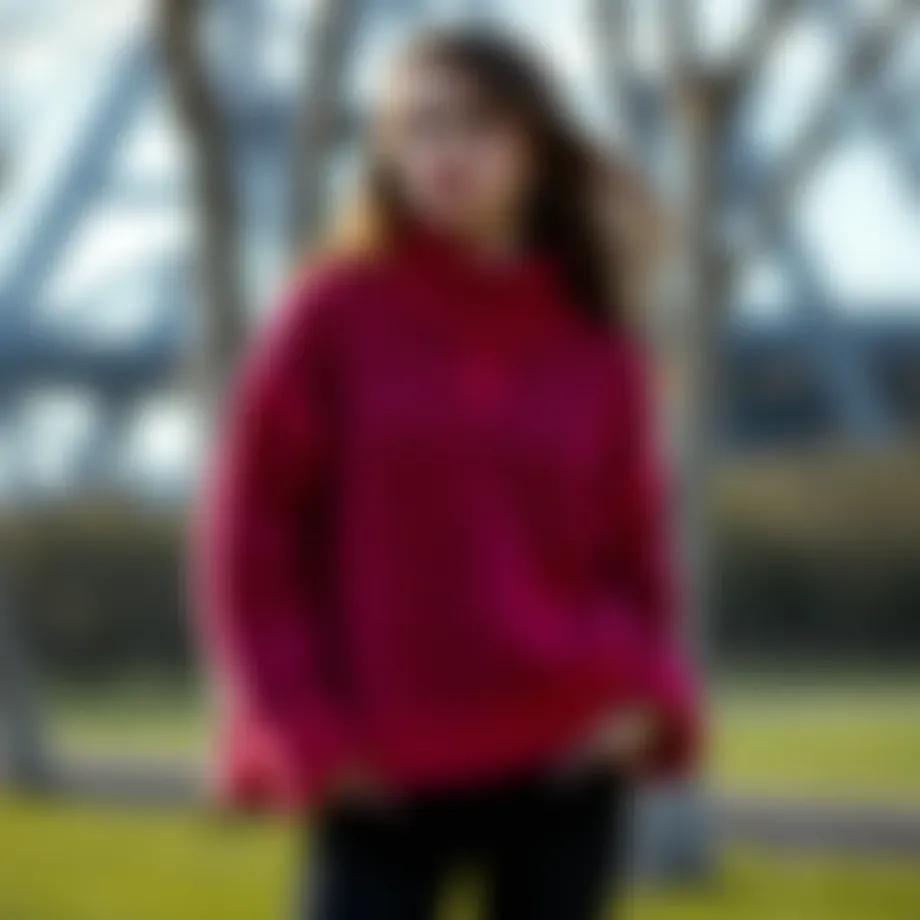 A stylish knitted sweater in vibrant colors