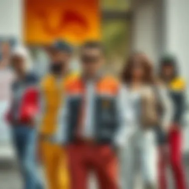 Group of outfits featuring team vests in various styles