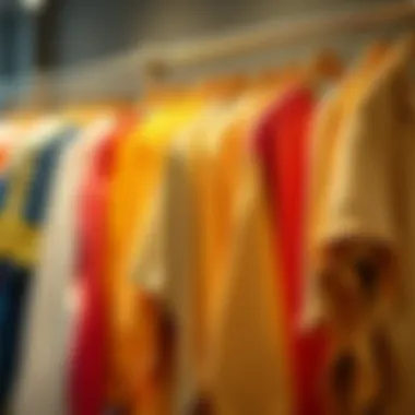 A collection of oversized shirts in various colors hanging on a rack, highlighting their versatility.