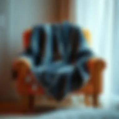 Sophisticated Winter Poncho Elegant winter poncho draped over a cozy armchair