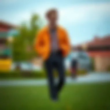 Layering Styles: Trousers and Jacket Fashionable layering techniques with trousers and a stylish jacket