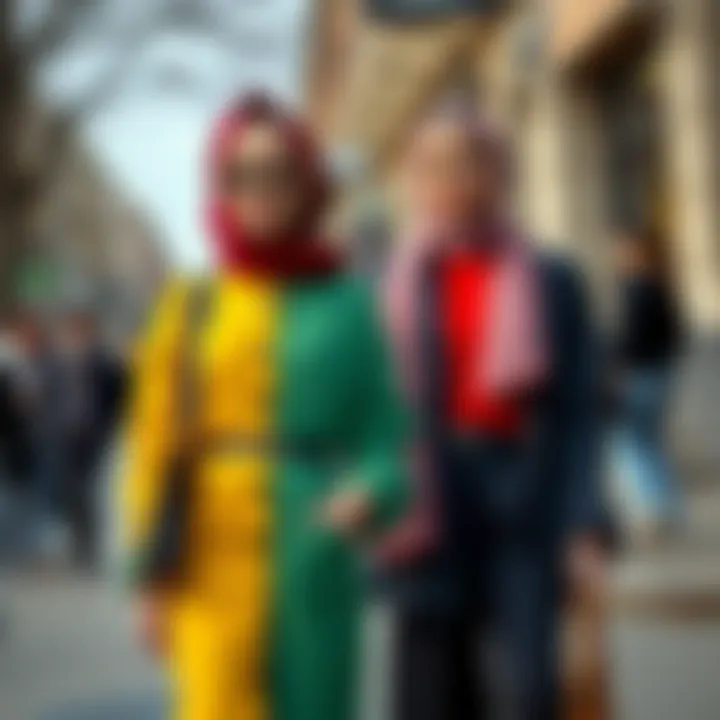 Seasonal Trends: Colorful Modest Fashion Trendy seasonal colors in a modest fashion combination