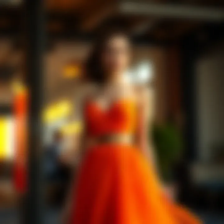 Vibrant Colors for Modern Occasions Vibrant colored cocktail dress with a modern cut