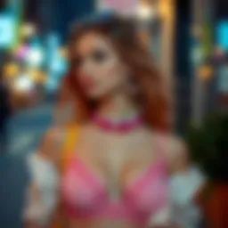 Elegant pink bralet styled with chic accessories