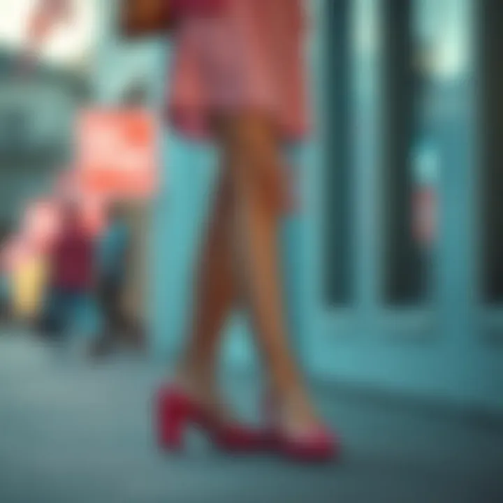 Chic Footwear Trends A chic outfit featuring a pink dress and trendy footwear