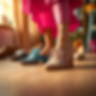 Versatile Shoes for Every Occasion Different styles of shoes suitable for various occasions with a pink dress