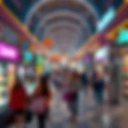 Vibrant shopping environment at Piazza AVM