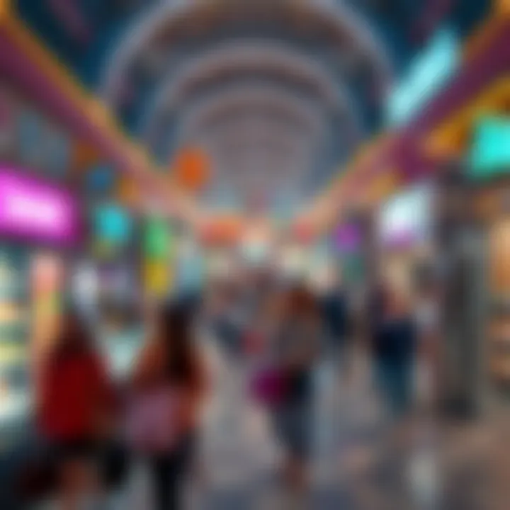 Vibrant shopping environment at Piazza AVM