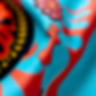 Unique Fabric Patterns A close-up of the unique fabric patterns used in Cardin's swimwear