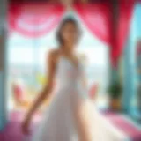 Elegance of Pleated Dress Elegant pleated dress showcased in a vibrant setting