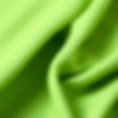 A close-up of pistachio green fabric showcasing its texture and color