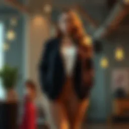 Elegant plus-size blazer showcased on a stylish background