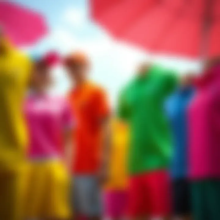 Variety of polo dress designs in vibrant colors