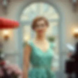 Puanlı elbise showcasing classic elegance