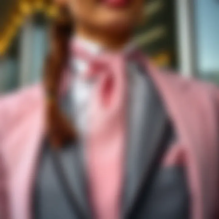 The Charm of a Rose Dust Tie in Fashion Elegant rose dust tie with a sophisticated outfit