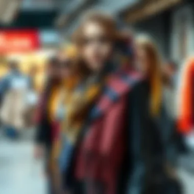 Chic Shawl Style Combinations Fashionable shawl combinations on display