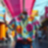 Creative shirt campaign design showcasing vibrant colors and patterns