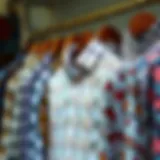 Diverse Patterns in Shirt Selection Stylish shirt collection featuring various patterns