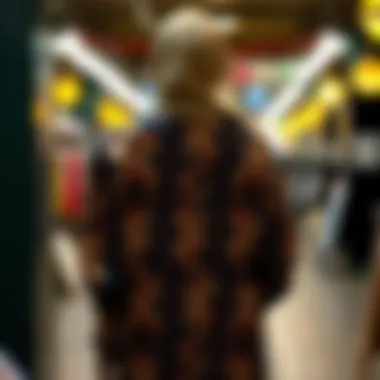 Patterns in Modest Fashion Diverse patterns on a long back shirt for modest wear