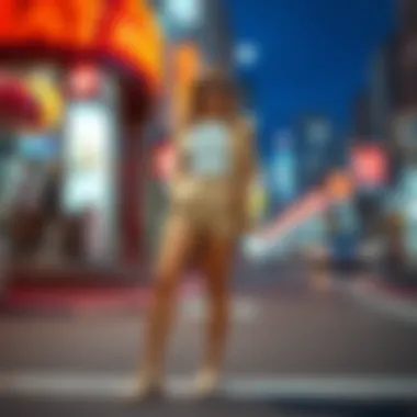 Chic Urban Style with Tailored Shorts Chic urban outfit showcasing tailored shorts and trendy footwear