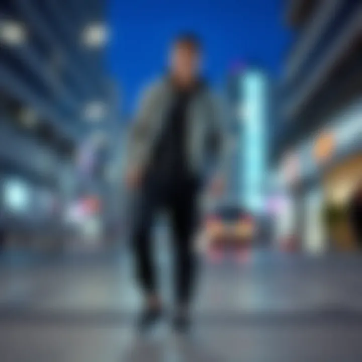 Casual Outfit with Jogger Pants Casual outfit featuring black jogger pants in an urban setting