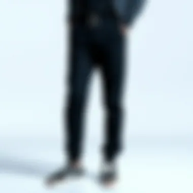 Stylish Black Jogger Pants Stylish black jogger pants on a minimalist background