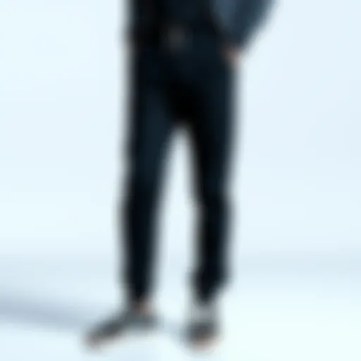 Stylish Black Jogger Pants Stylish black jogger pants on a minimalist background