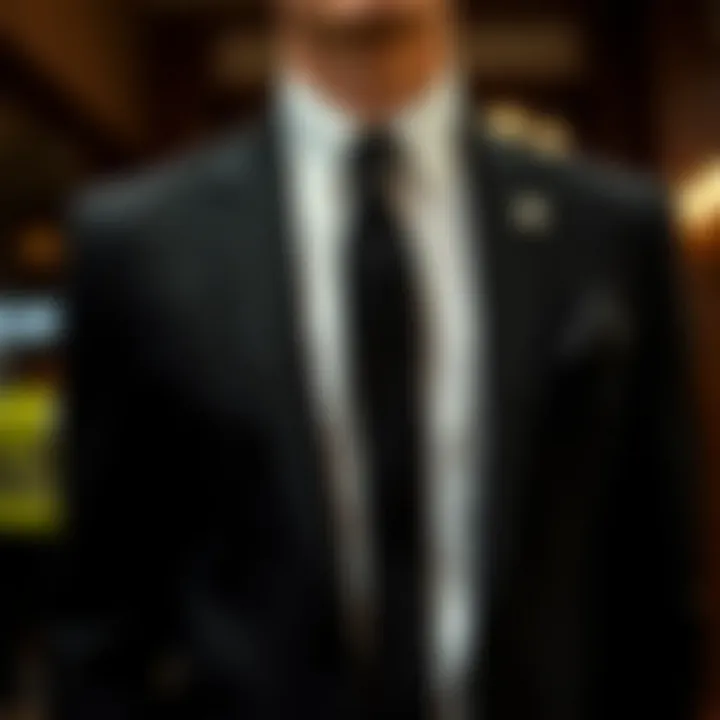 Ready for Formal Events A refined black suit set for a formal occasion