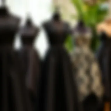 Variations in Black Dress Styles Different styles of black dresses showcased