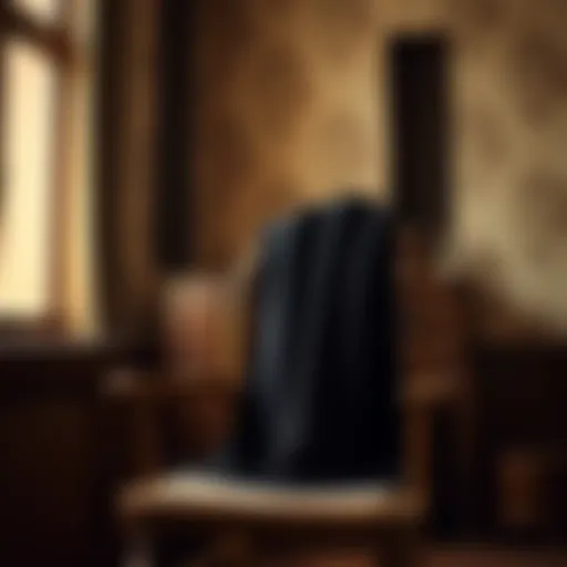 The Timeless Appeal of the Classic Black Sweater Classic black sweater draped elegantly over a vintage chair.