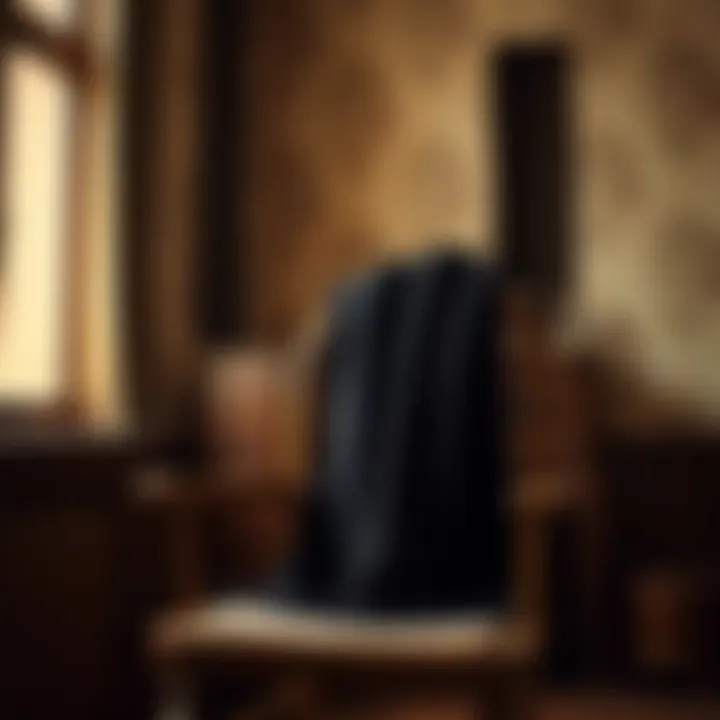 The Timeless Appeal of the Classic Black Sweater Classic black sweater draped elegantly over a vintage chair.