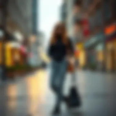 Elevate Your Urban Style with a Black Sweater A stylish black sweater paired with tailored trousers in a chic urban setting.