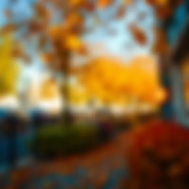 Fashionable autumn color palette