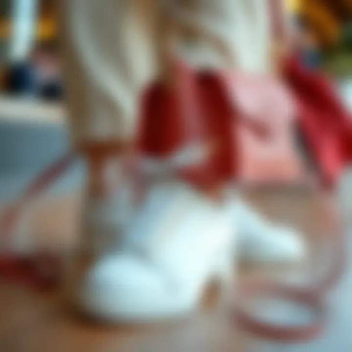 Chic Accessories for Sporty Wedding Look Accessories to complement a sporty wedding look, including chic shoes and a trendy bag