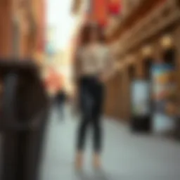 Stylish black stretchy pants paired with a chic blouse