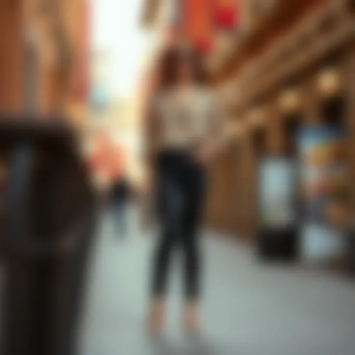 Chic Combination for Black Stretchy Pants Stylish black stretchy pants paired with a chic blouse