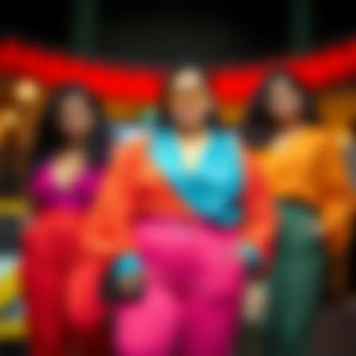 Stylish color combinations in plus-size clothing