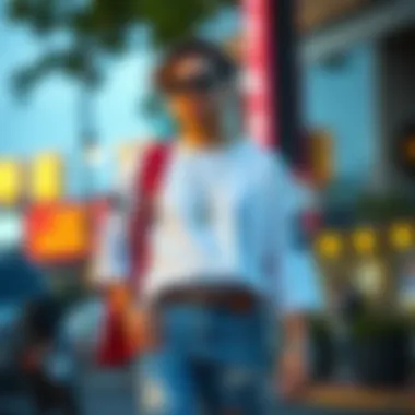 Accessorizing the Oversized Look A stylish combination of oversized t-shirt with accessories, demonstrating perfect casual outfits.