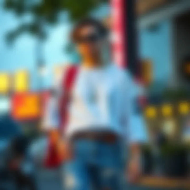 Accessorizing the Oversized Look A stylish combination of oversized t-shirt with accessories, demonstrating perfect casual outfits.