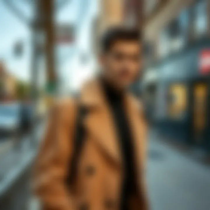 Urban Style: The Fabric Coat Stylish fabric coat in urban setting