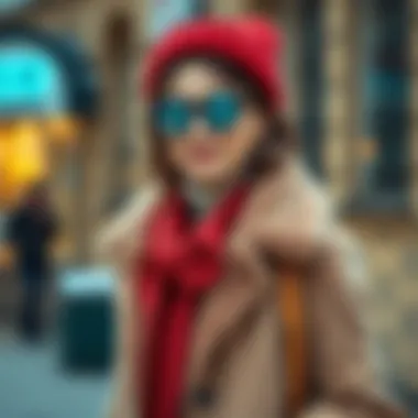 Winter Style Combinations Stylish combination of a fur-lined modest coat with winter accessories