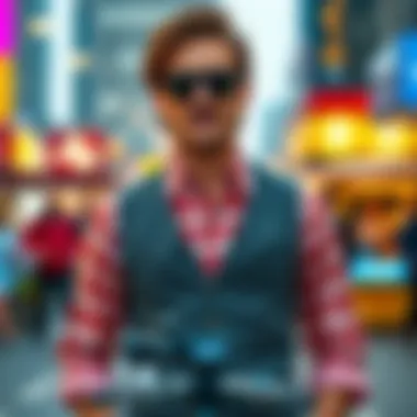 Stylish layered outfit featuring a vest shirt