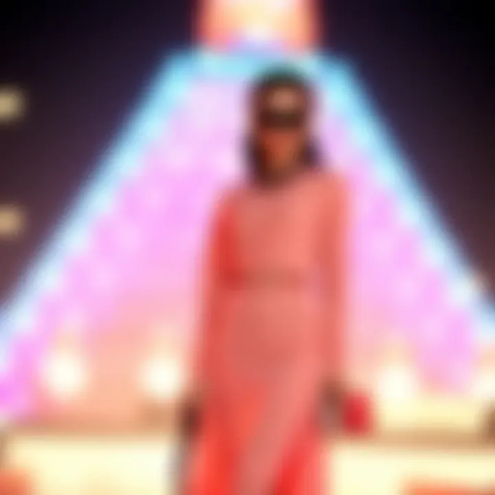 Stylish Long-Sleeved Dress with Statement Accessories Stylish long-sleeved dress paired with statement accessories