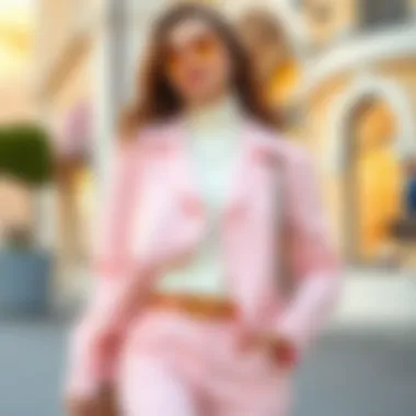 A well-styled outfit featuring pastel colors, perfect for everyday wear.