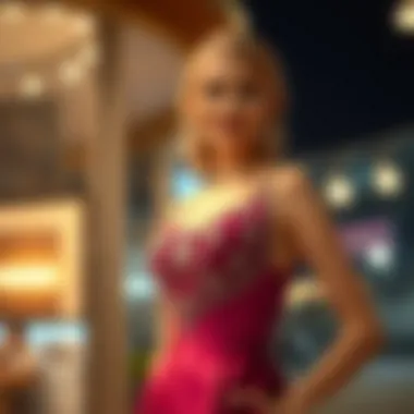 Fashionable Embellishments in Stylish Short Evening Gowns Stylish short evening gown with fashionable embellishments